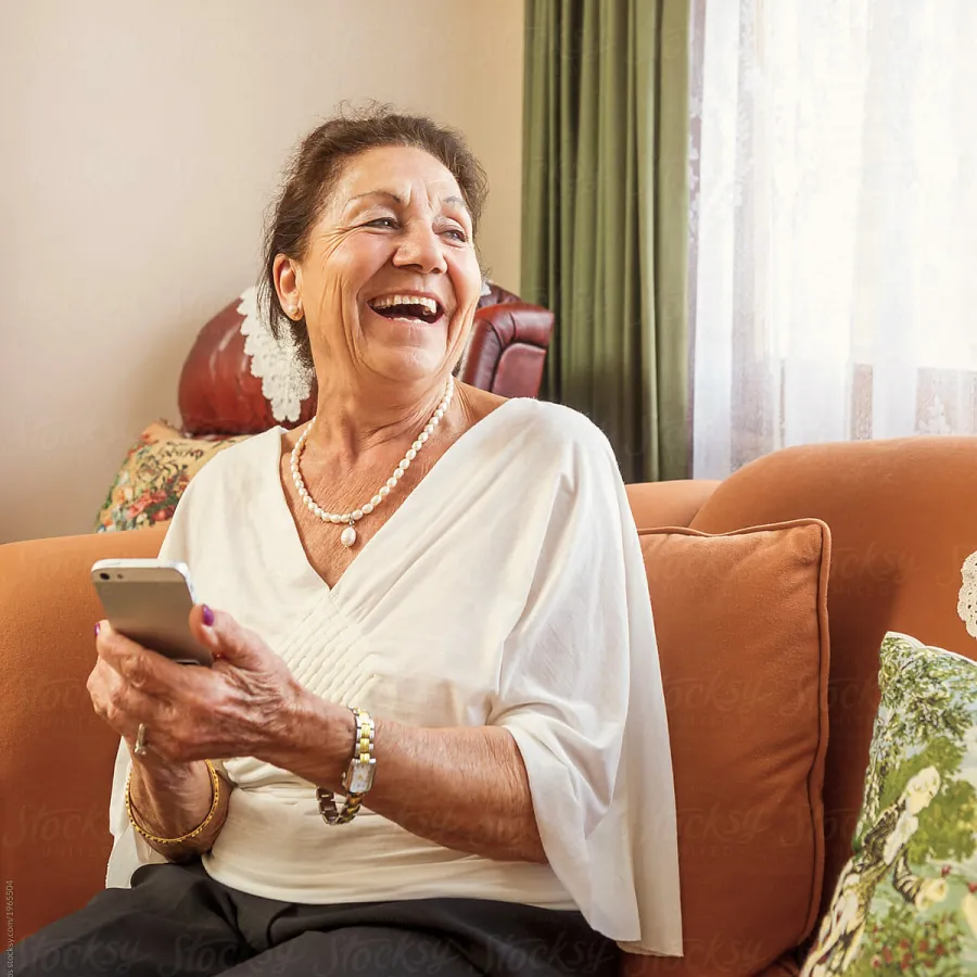older woman with high quality of life