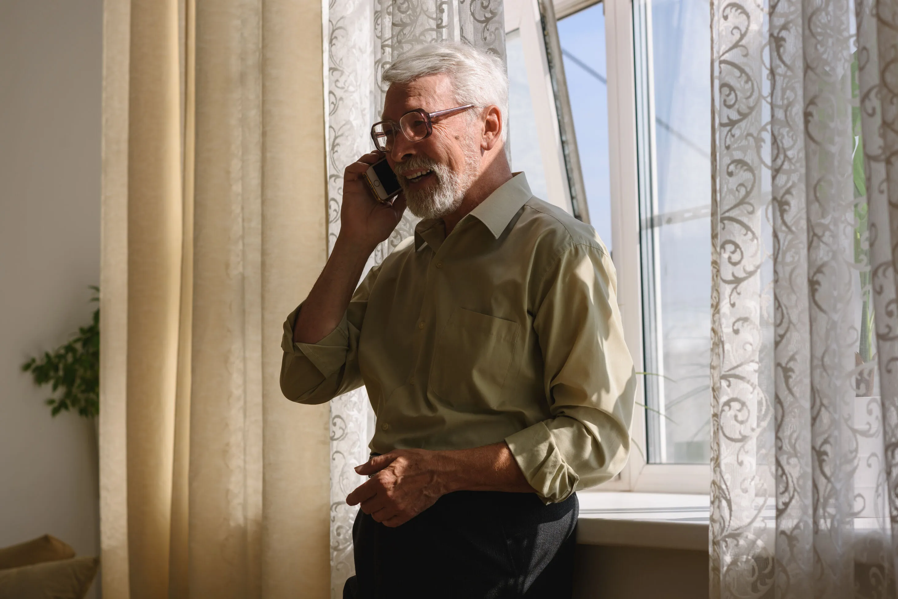 man having telehealth appointment