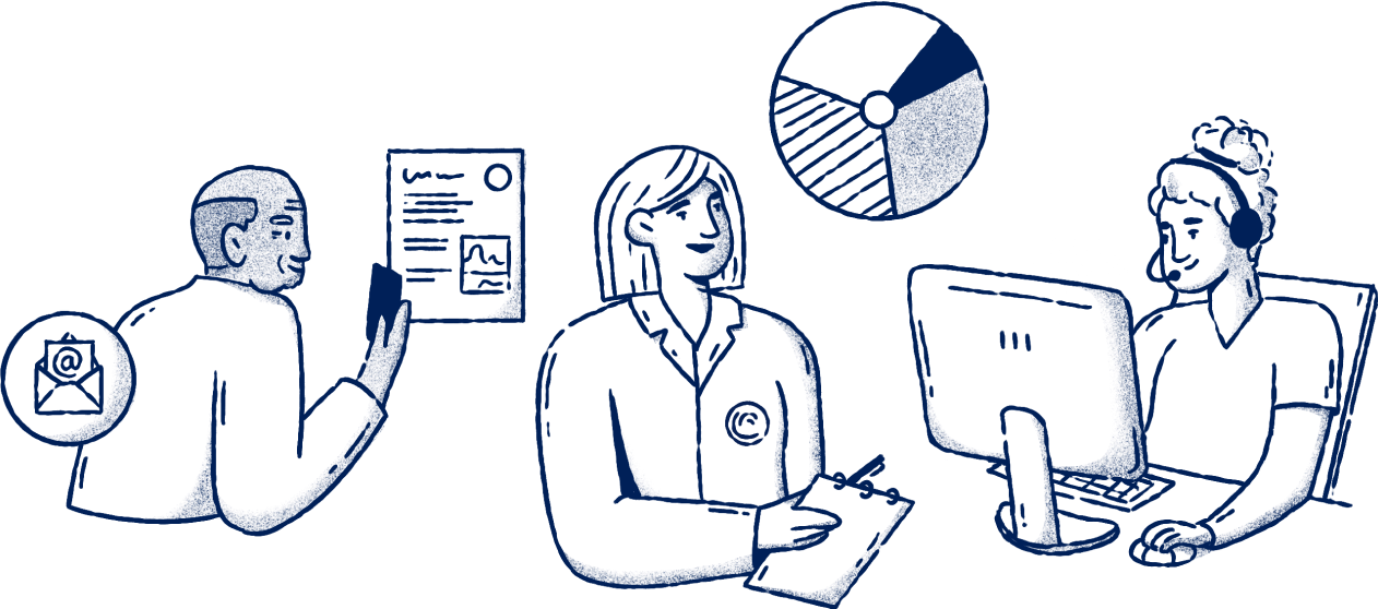 healthcare team working together illustration