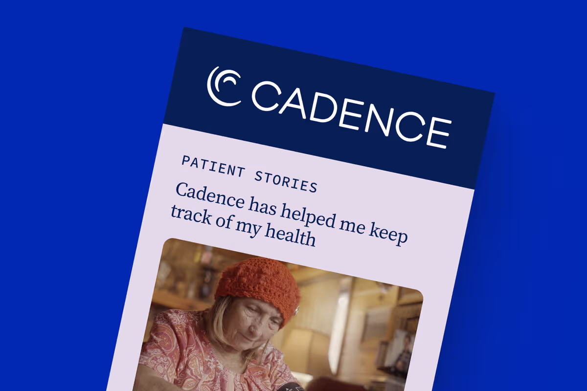 Cadence patient David shares how remote patient monitoring is improving his life
