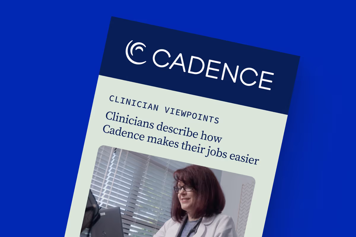 Clinician viewpoints video featuring Dr. Ailisa Smith and Twilla Walker discussing Cadence RPM