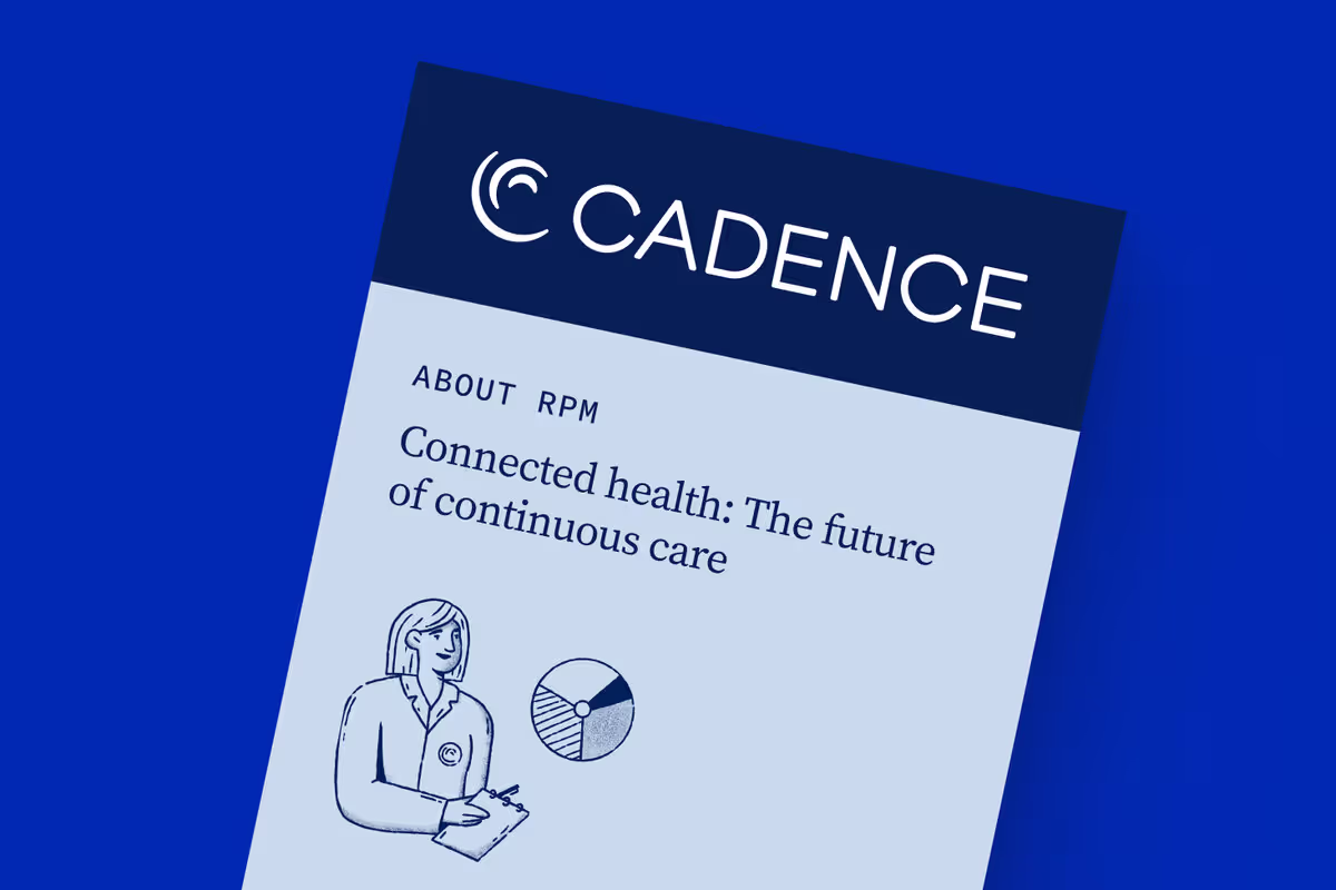 Connected health graphic illustrating the shift from hospital-based to home-based care