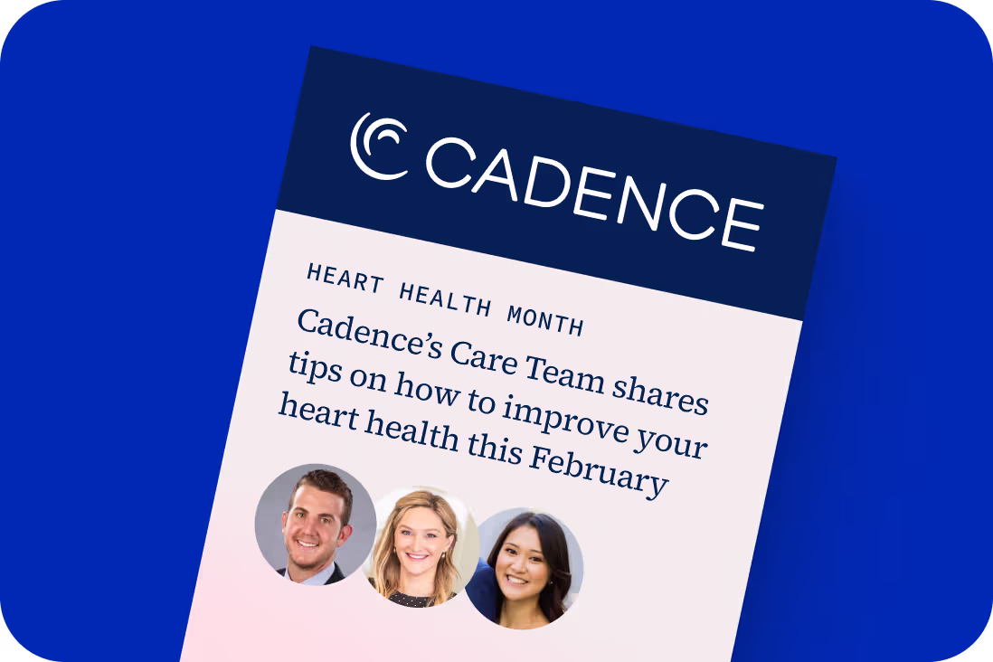 Heart health awareness graphic for February Heart Health Month