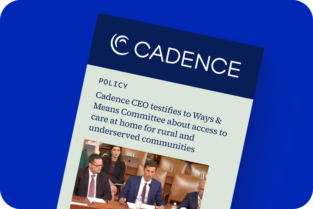 Cadence CEO Chris Altchek testifying before the House Committee on Ways and Means