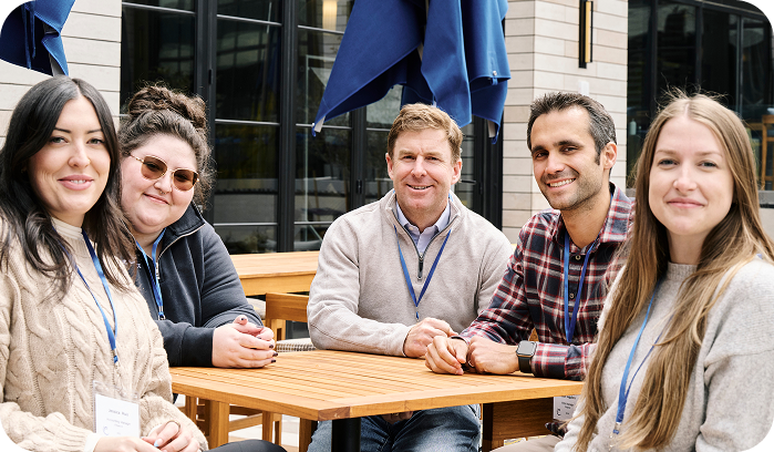 Cadence team at outdoor lunch