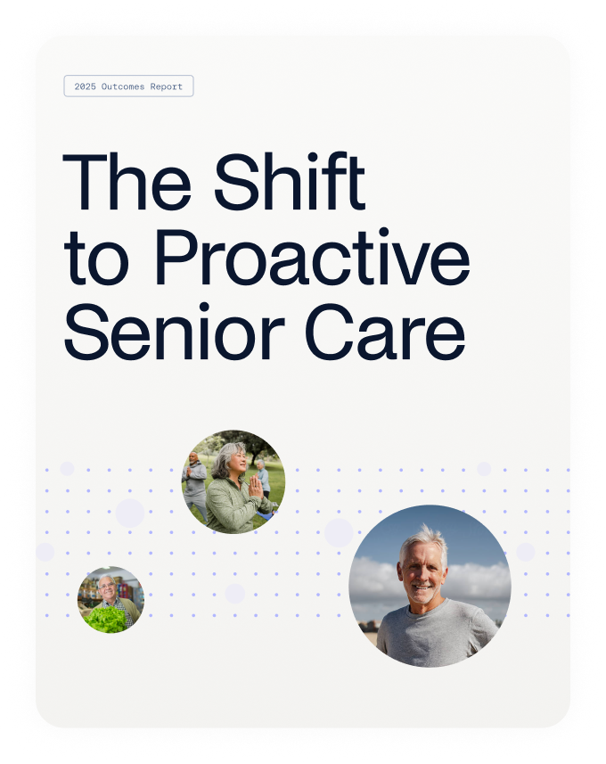 2025 Outcomes Report cover: The Shift to Proactive Senior Care