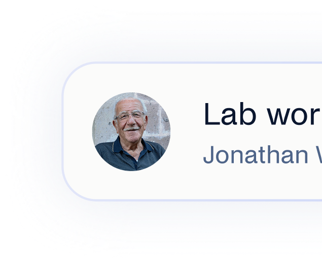 Lab work card for Jonathan